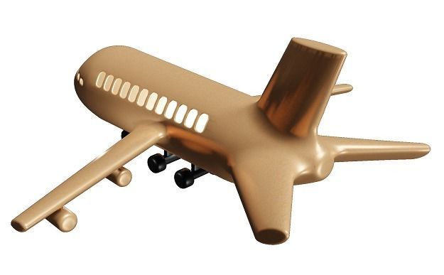 Spectacular Cartoon Aeroplane Low-poly 3D model_1