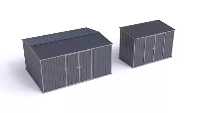 Metal Sheds 3D Model Collection