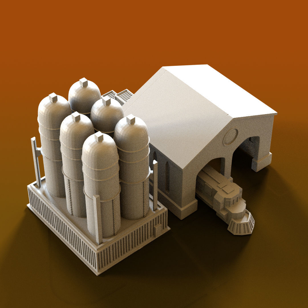 Futuristic Urban 6mm Scale 3D Printable Assets 3D print model_10