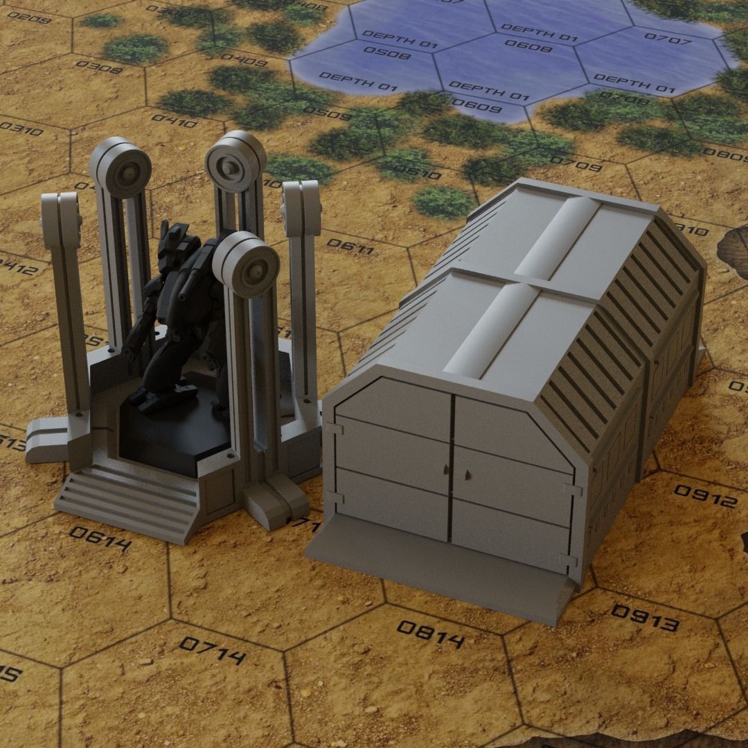 Futuristic Urban 6mm Scale 3D Printable Assets 3D print model_12