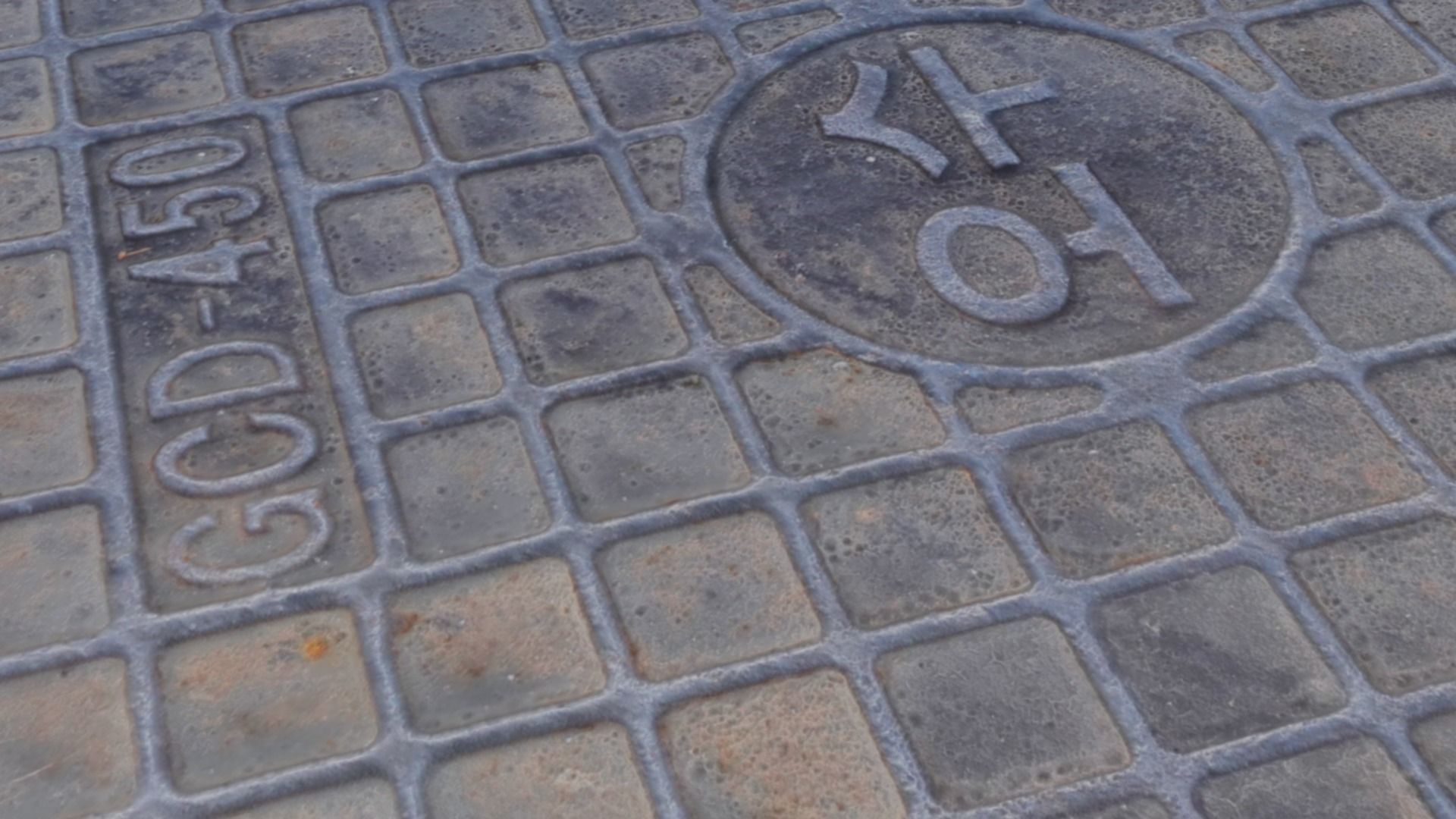 Korean style 7 manhole set 3D model_13