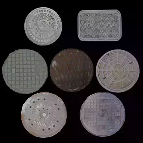 Korean style 7 manhole set