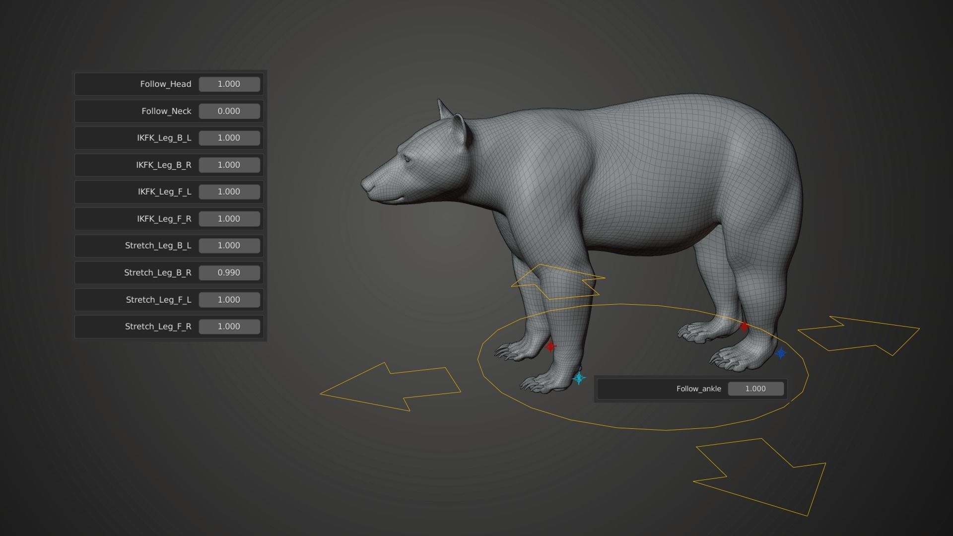 American Black Bear Animated VFX Grace 3D model_16