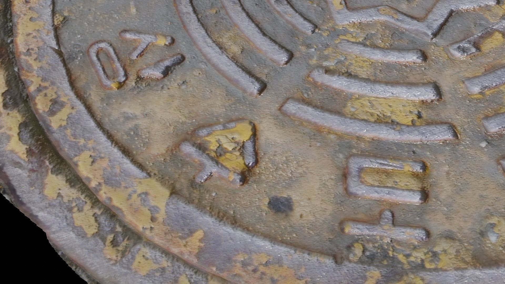 Korean style 7 manhole set 3D model_9