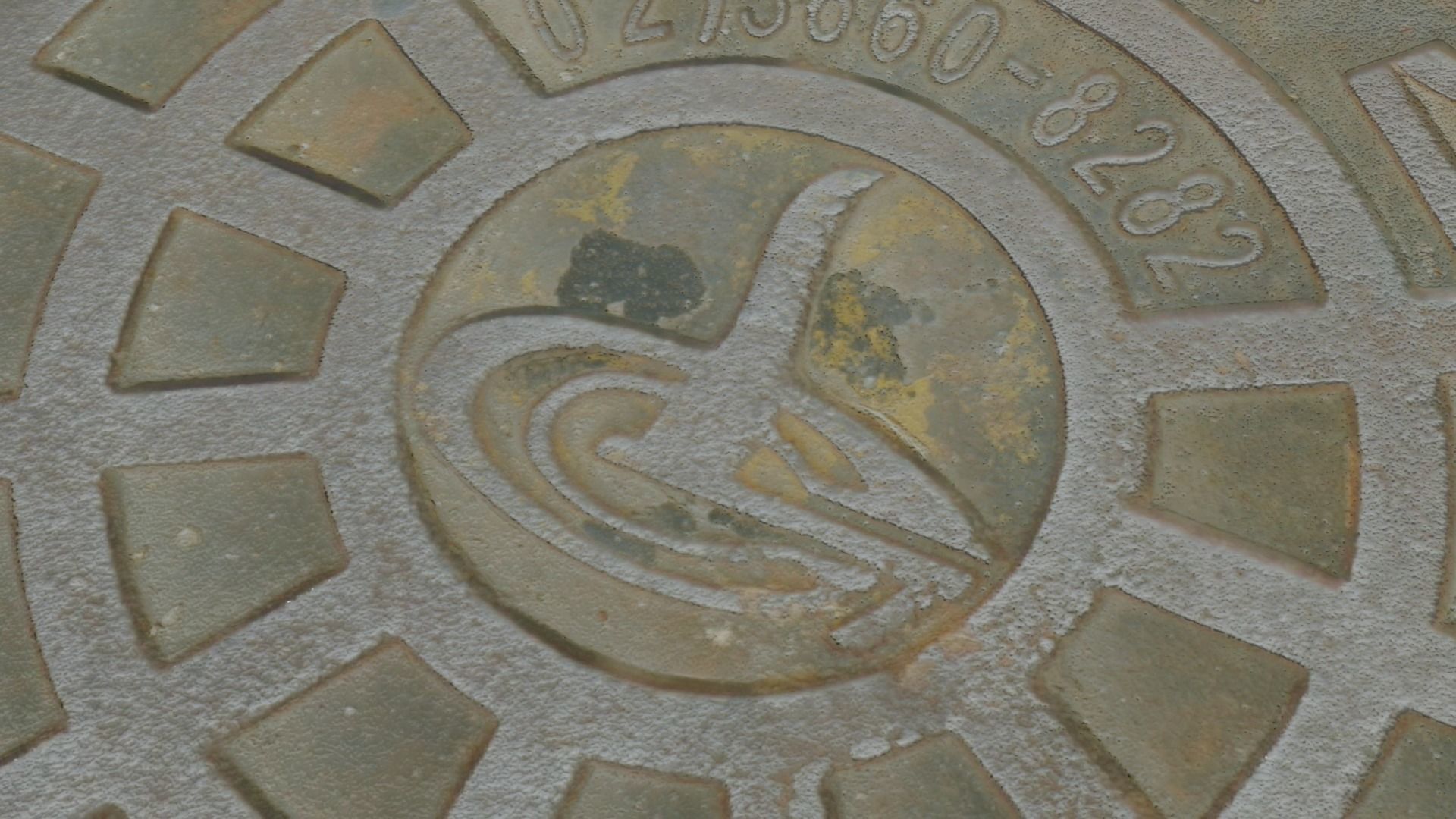 Korean style 7 manhole set 3D model_14