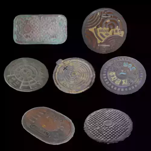 Korean style 7 manhole set