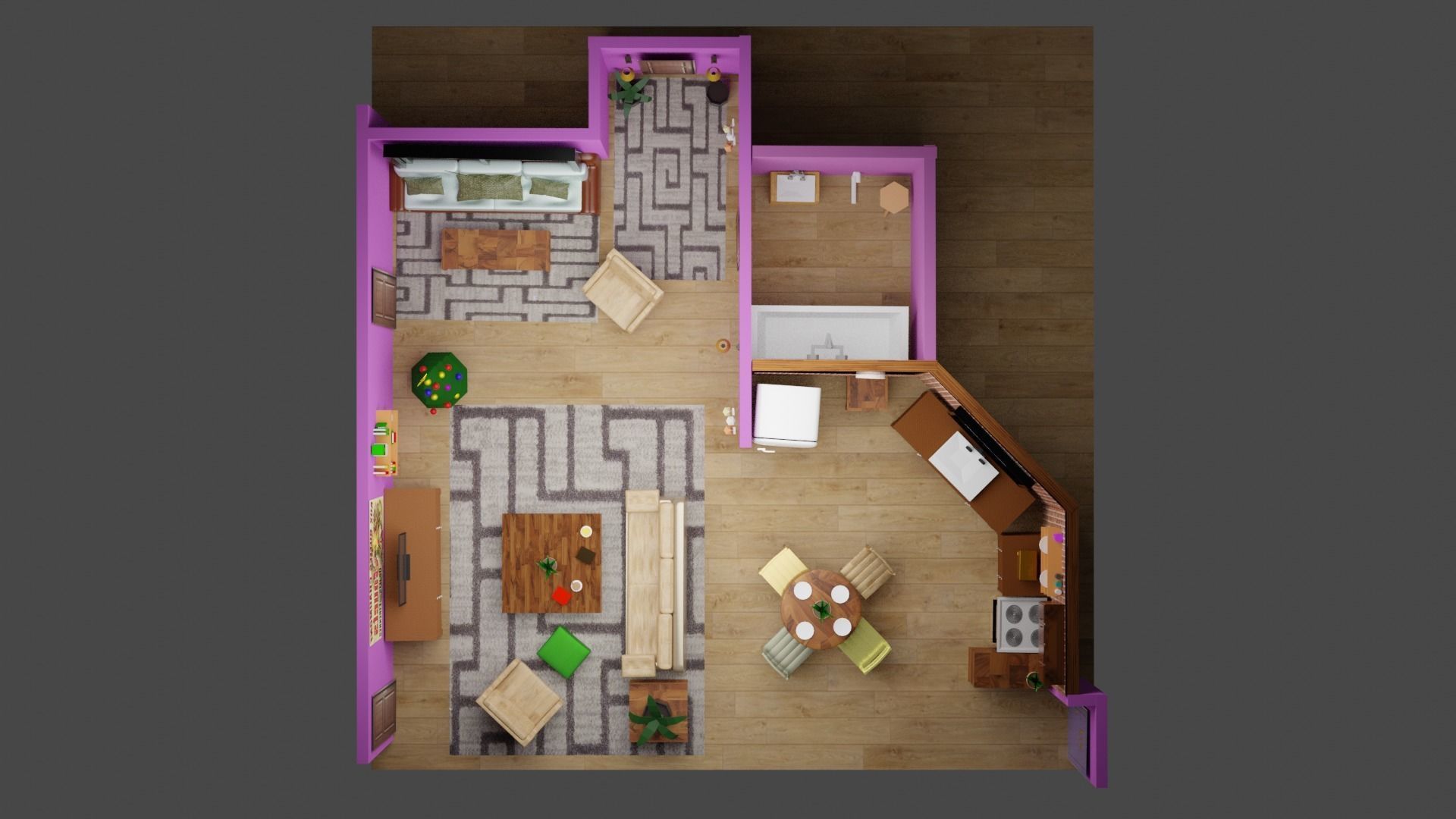 FRIENDS Monica Apartment 3D model_5