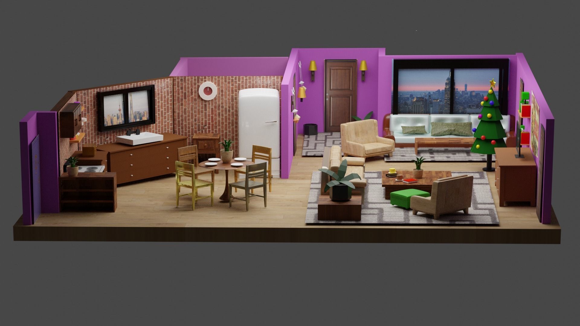 FRIENDS Monica Apartment 3D model_1