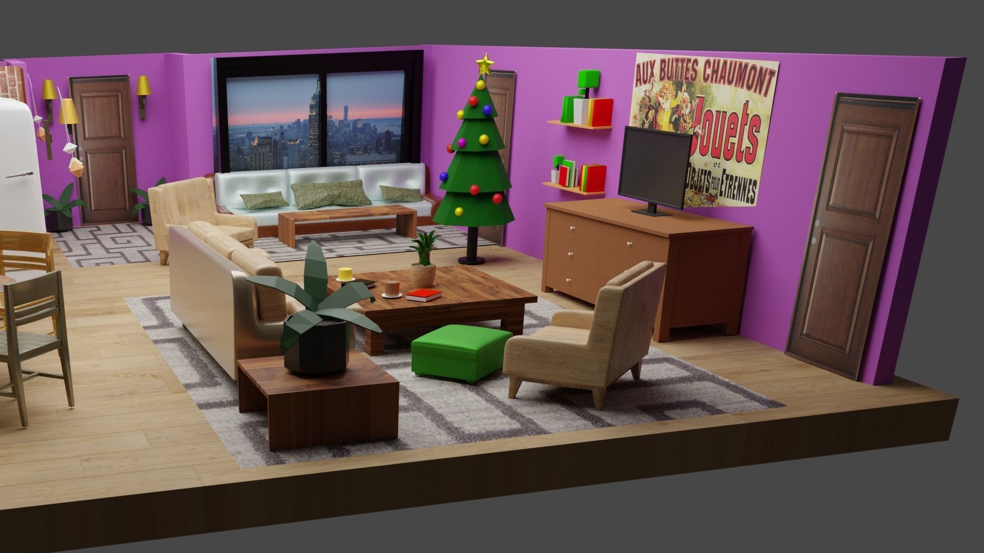FRIENDS Monica Apartment 3D model_3