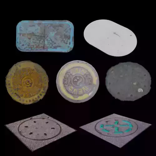 Korean style 7 manhole set