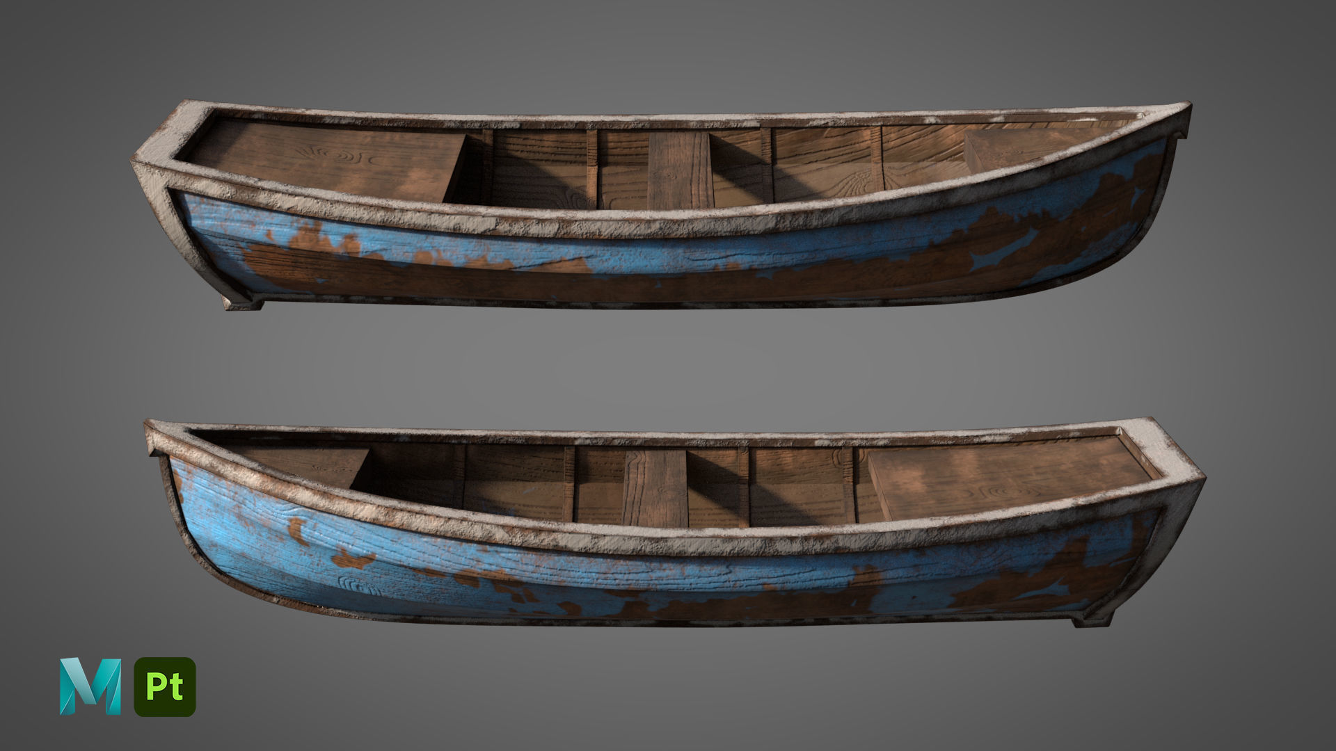 Wood Boat - 3D Model 3D model_1