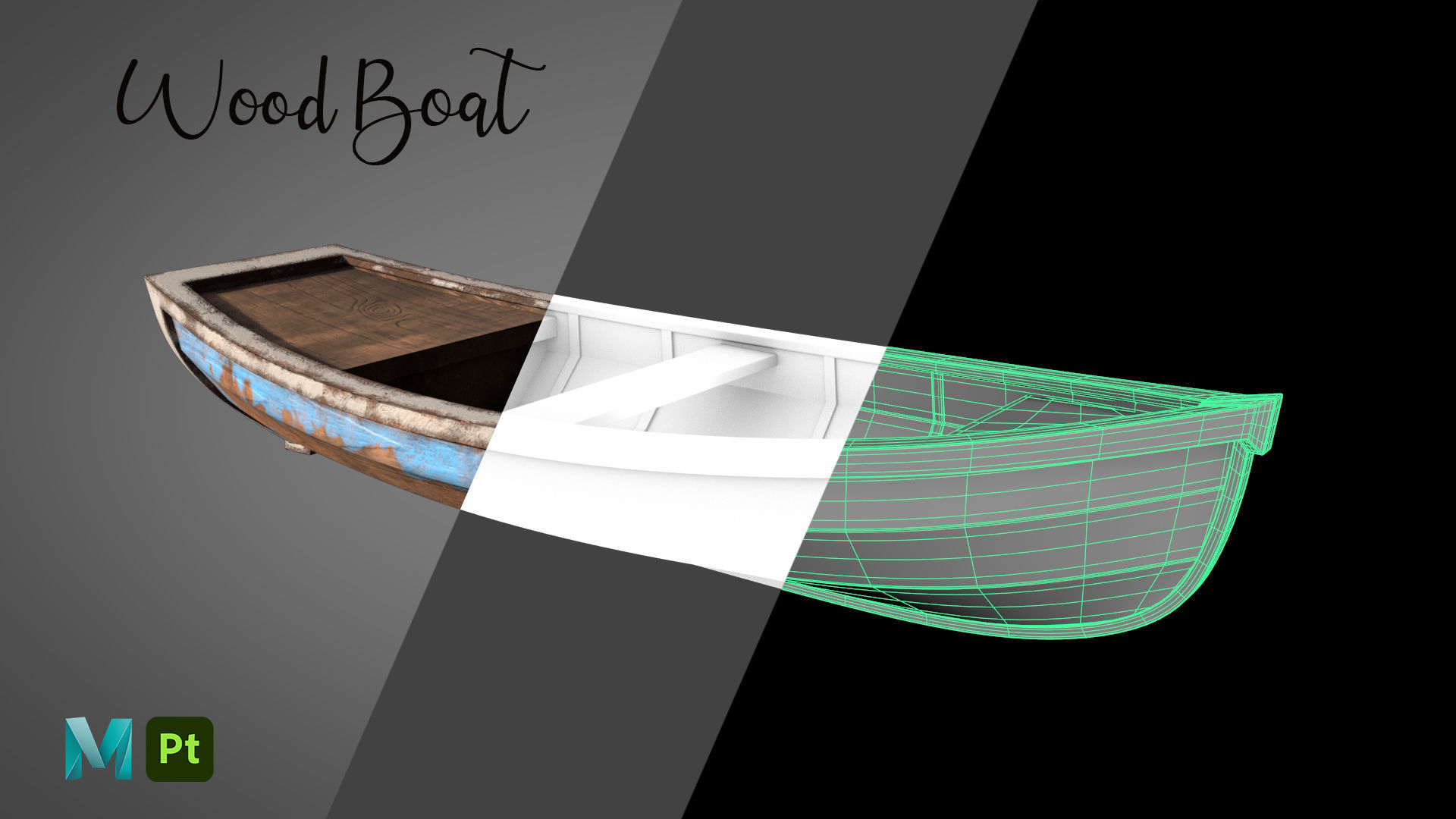 Wood Boat - 3D Model 3D model_2