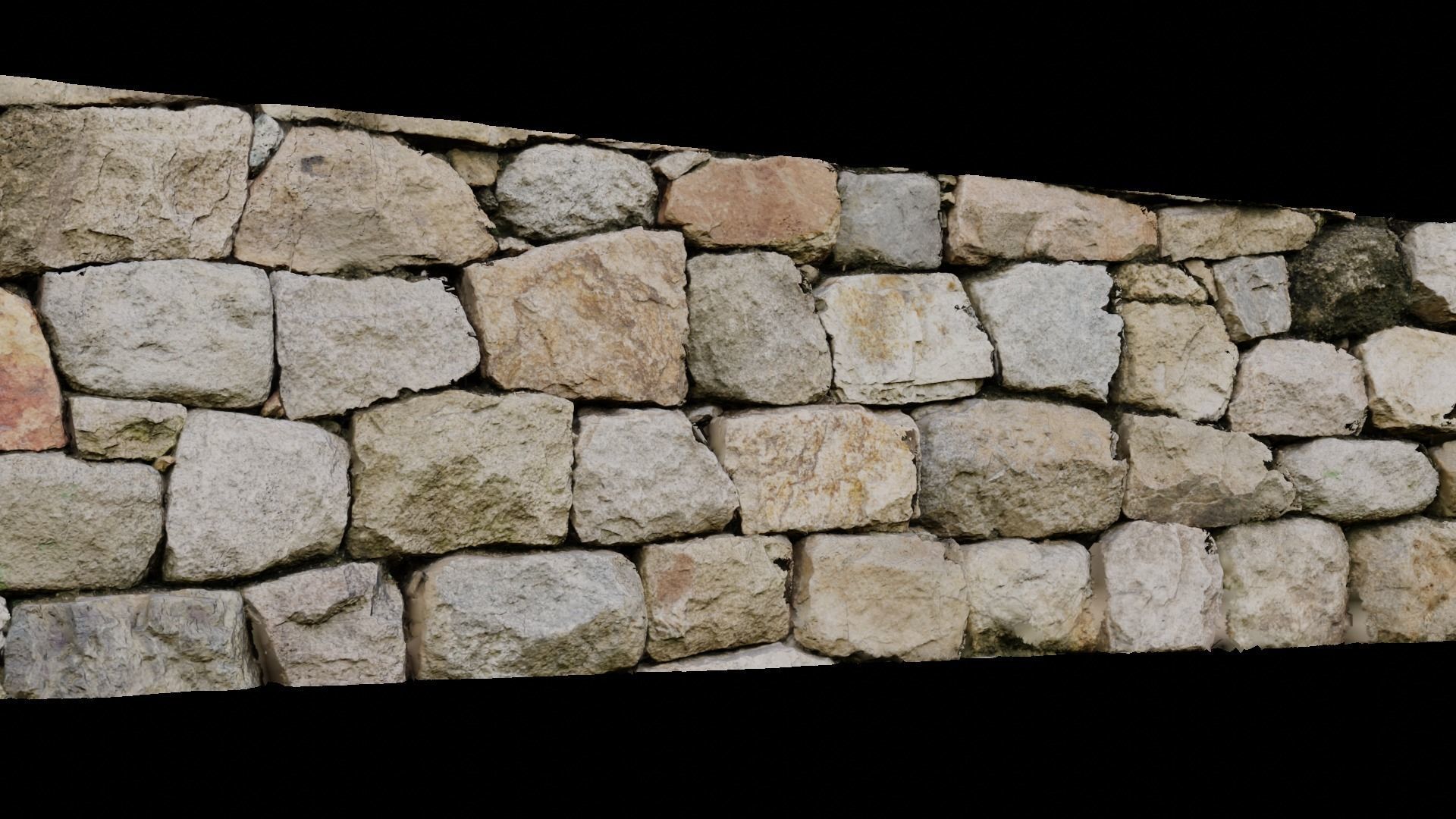 Korean Style Stone Wall 3D model_4