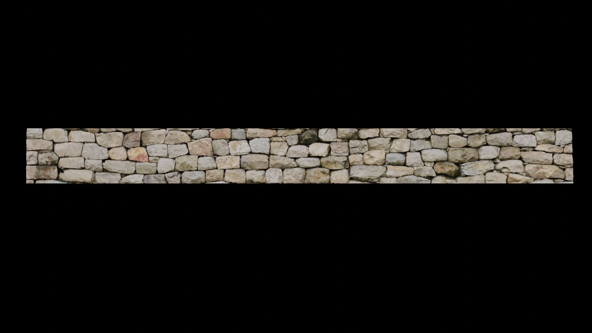 Korean Style Stone Wall 3D model_1