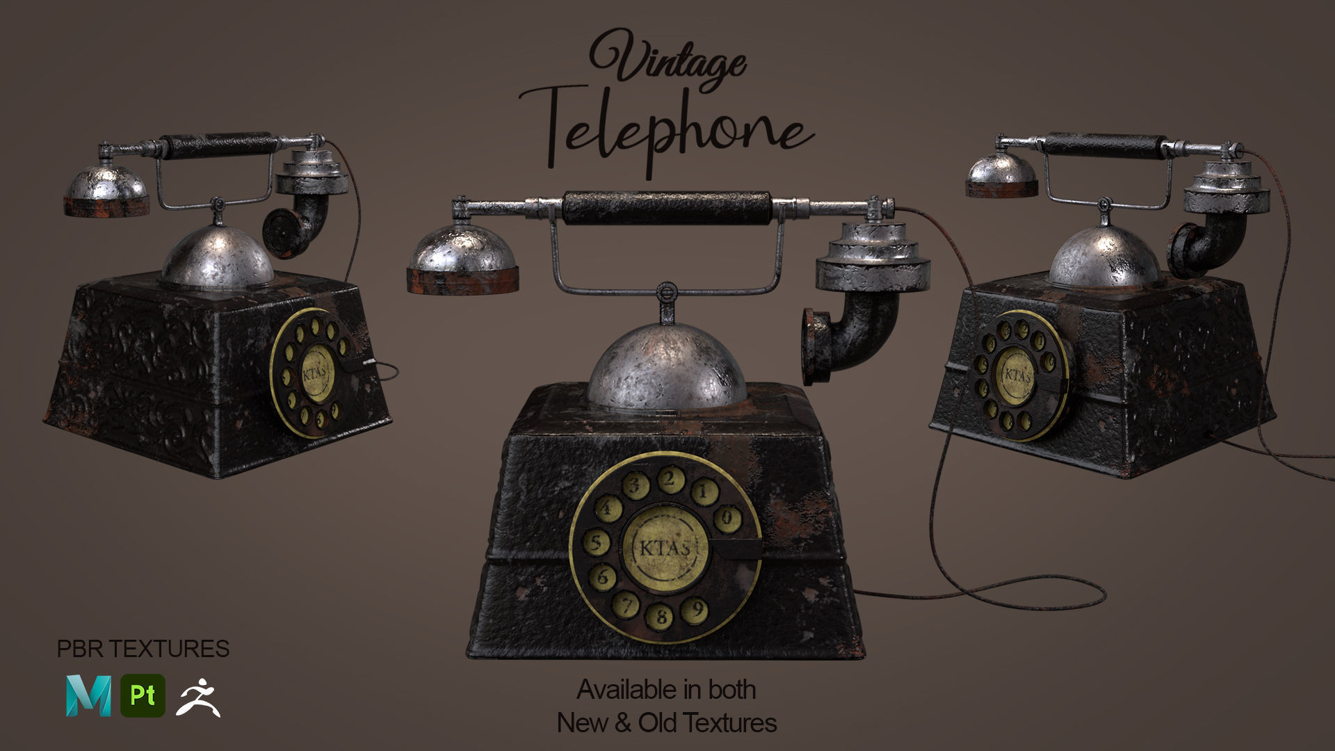 Vintage Telephone - 3D Model 3D model_3