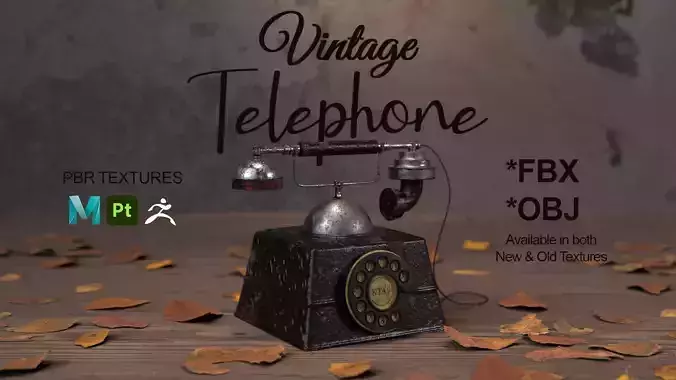 Vintage Telephone - 3D Model