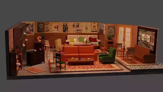 FRIENDS Central Perk 3D model
