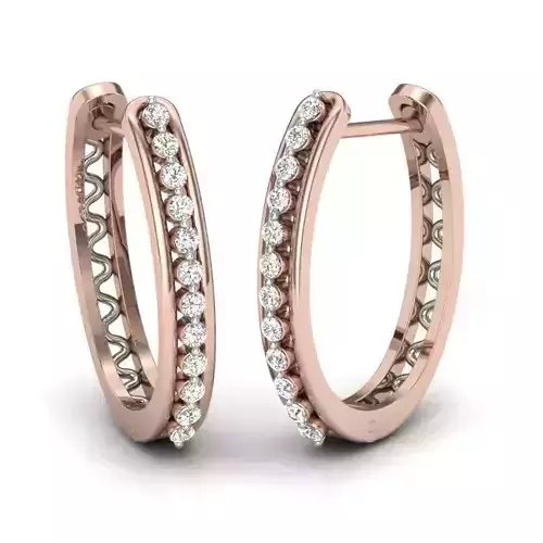 Earrings diamond hoop earring gold