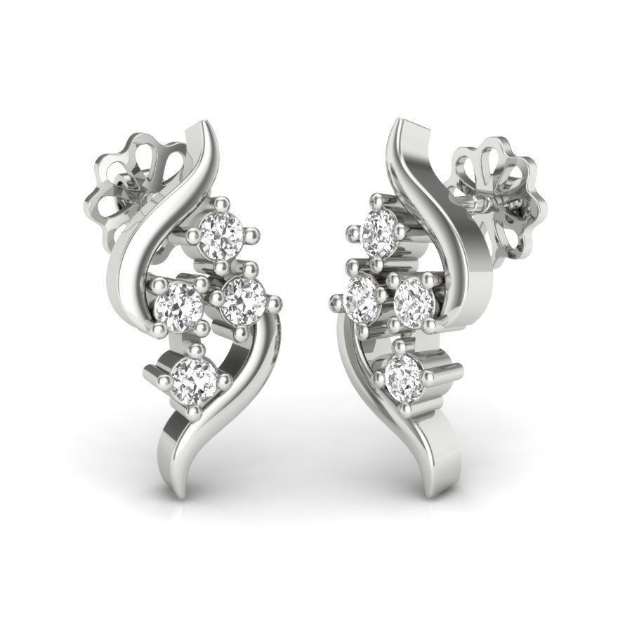 Round Lattice Drop Earring 3D print model_11