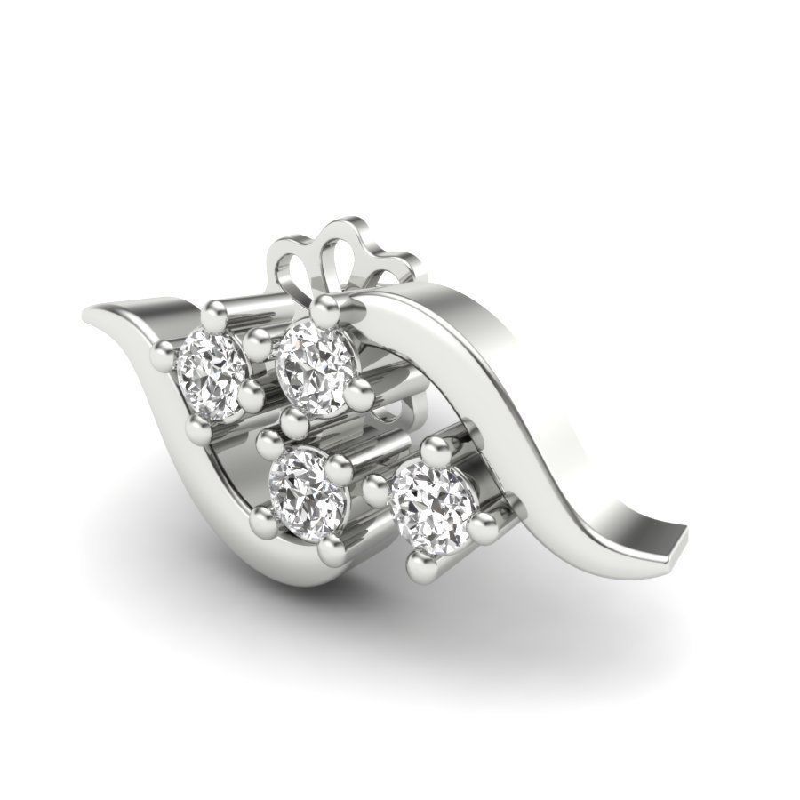 Round Lattice Drop Earring 3D print model_2