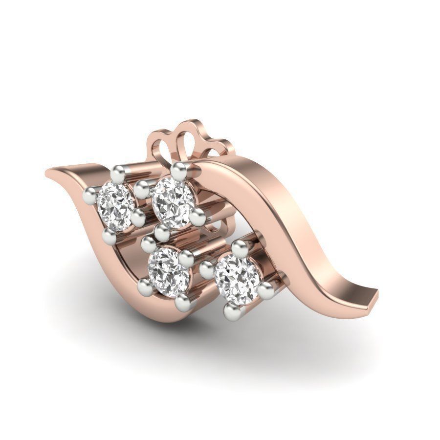 Round Lattice Drop Earring 3D print model_9