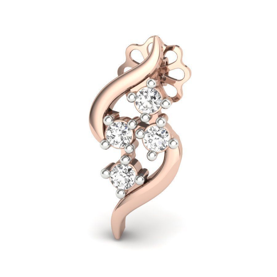 Round Lattice Drop Earring 3D print model_7