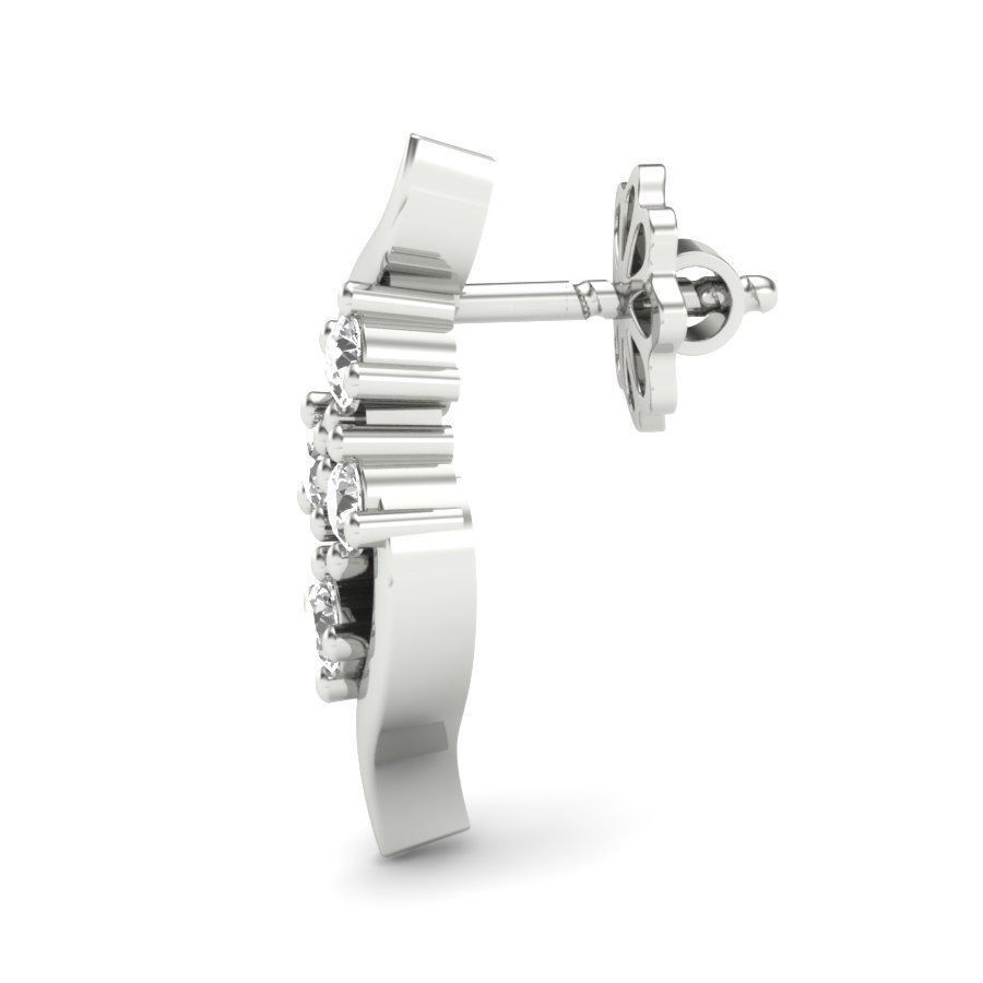 Round Lattice Drop Earring 3D print model_13