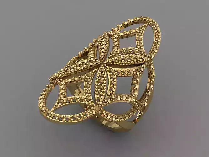 Vintage Womens Diamond Ring Women Rings 3dmodels 3D print model