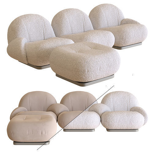 Pacha Lounge Chair and Sofa - Gubi 3D model