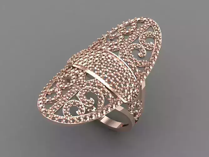 Vintage Womens Diamond Ring Women Rings 3dmodels 3D print model