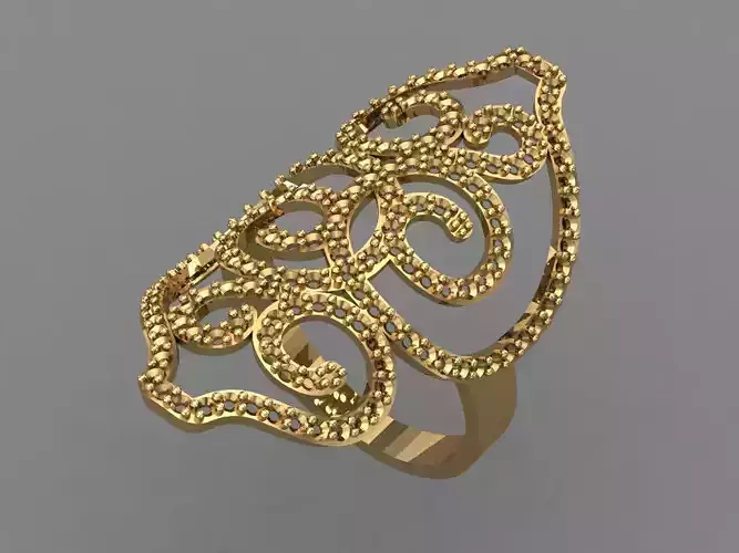 Vintage Womens Diamond Ring Women Rings 3dmodels 3D print model