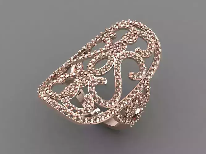 Vintage Womens Diamond Ring Women Rings 3dmodels 3D print model