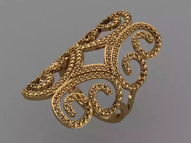 Vintage Womens Diamond Ring Women Rings 3dmodels 3D print model