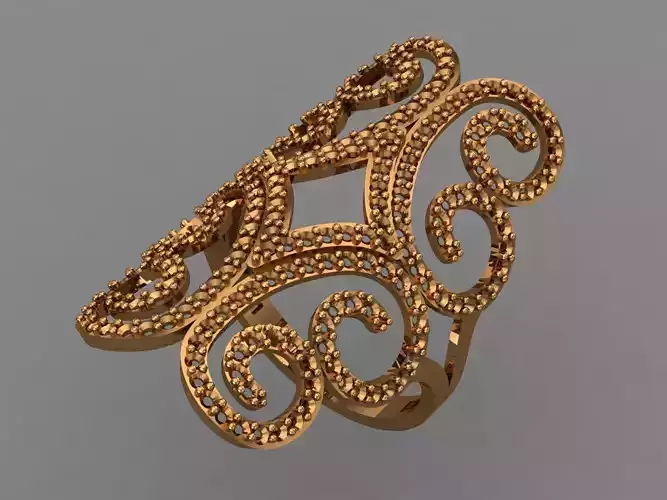 Vintage Womens Diamond Ring Women Rings 3dmodels 3D print model