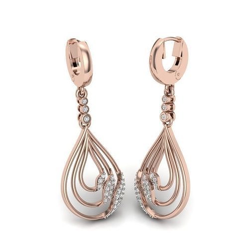 LUXURY MICROSETTING DIAMOND EARRINGS 3D print model