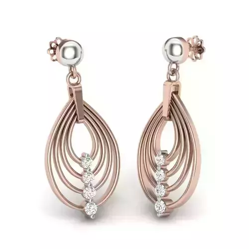 LUXURY  DIAMOND EARRINGS 3D print model