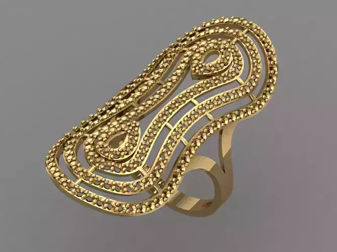Vintage Womens Diamond Ring Women Rings 3dmodels 3D print model