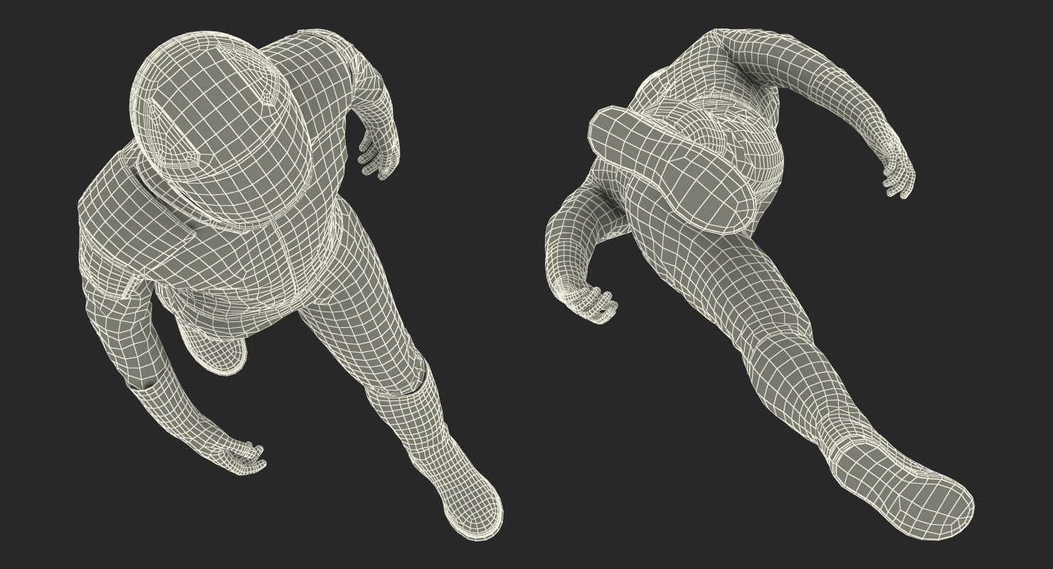 Sci-Fi Space Suit Black Walking Pose 3D model_15