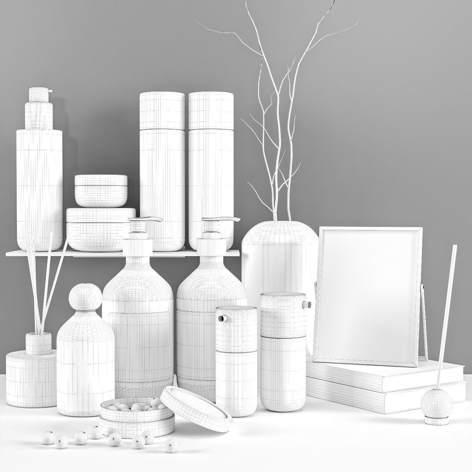Bathroom accessories 3D model_5