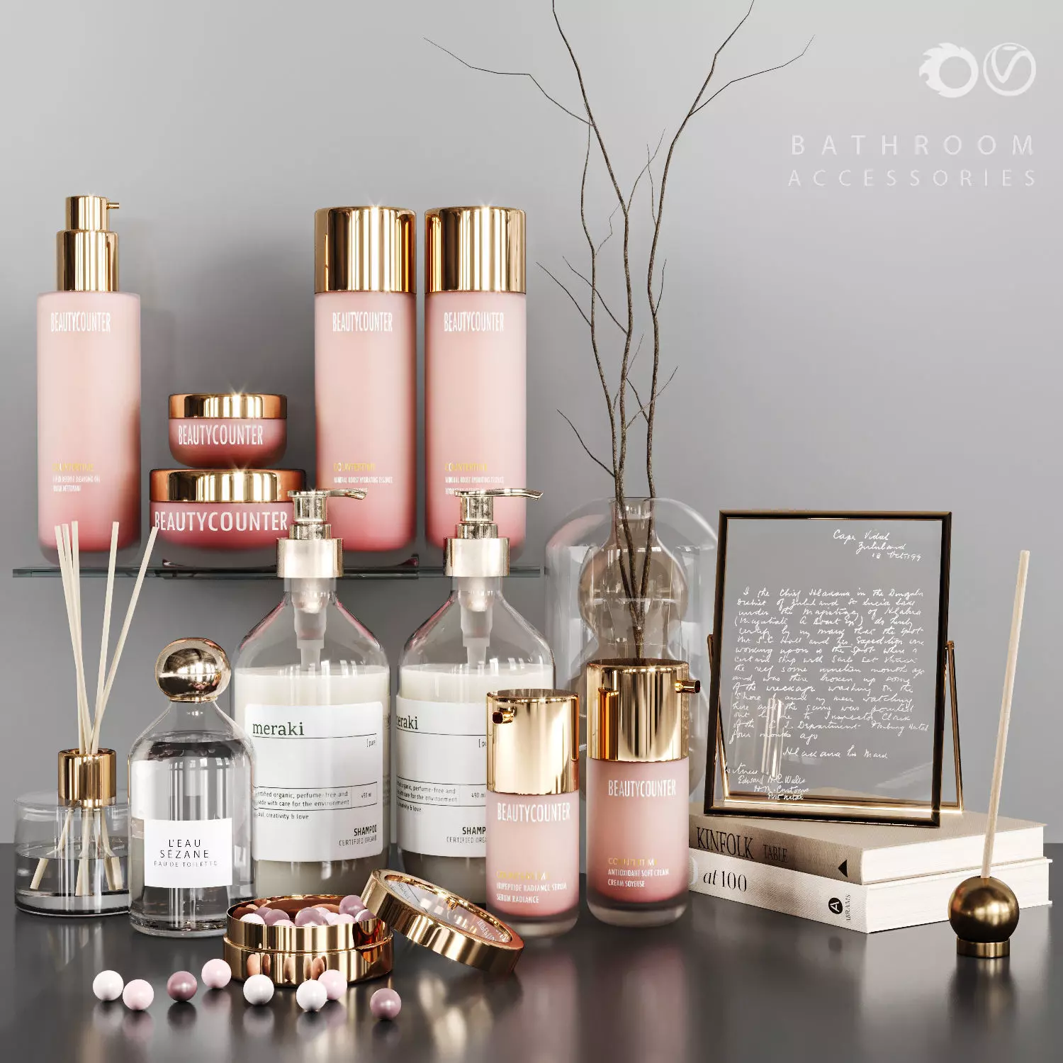 Bathroom accessories 3D model_0