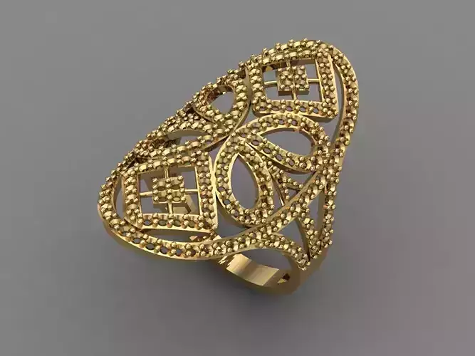 Vintage Womens Diamond Ring Women Rings 3dmodels 3D print model