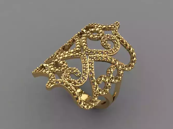 Vintage Womens Diamond Ring Women Rings 3dmodels 3D print model