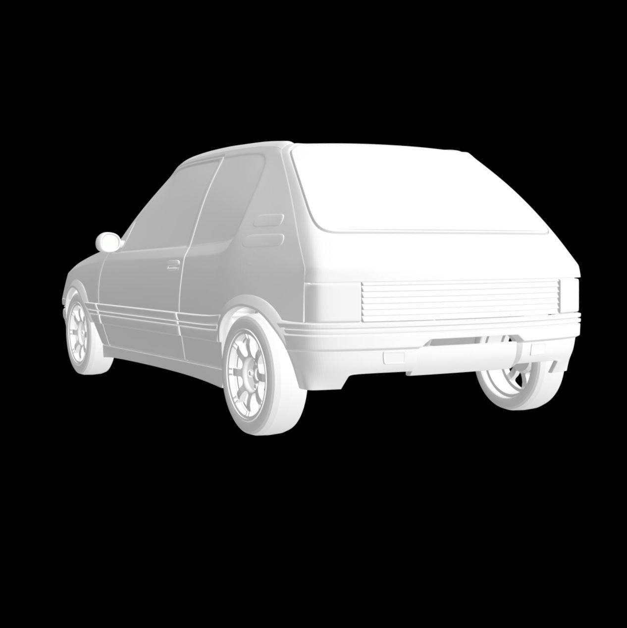 Peugeot 205 GTI 3D print model_3
