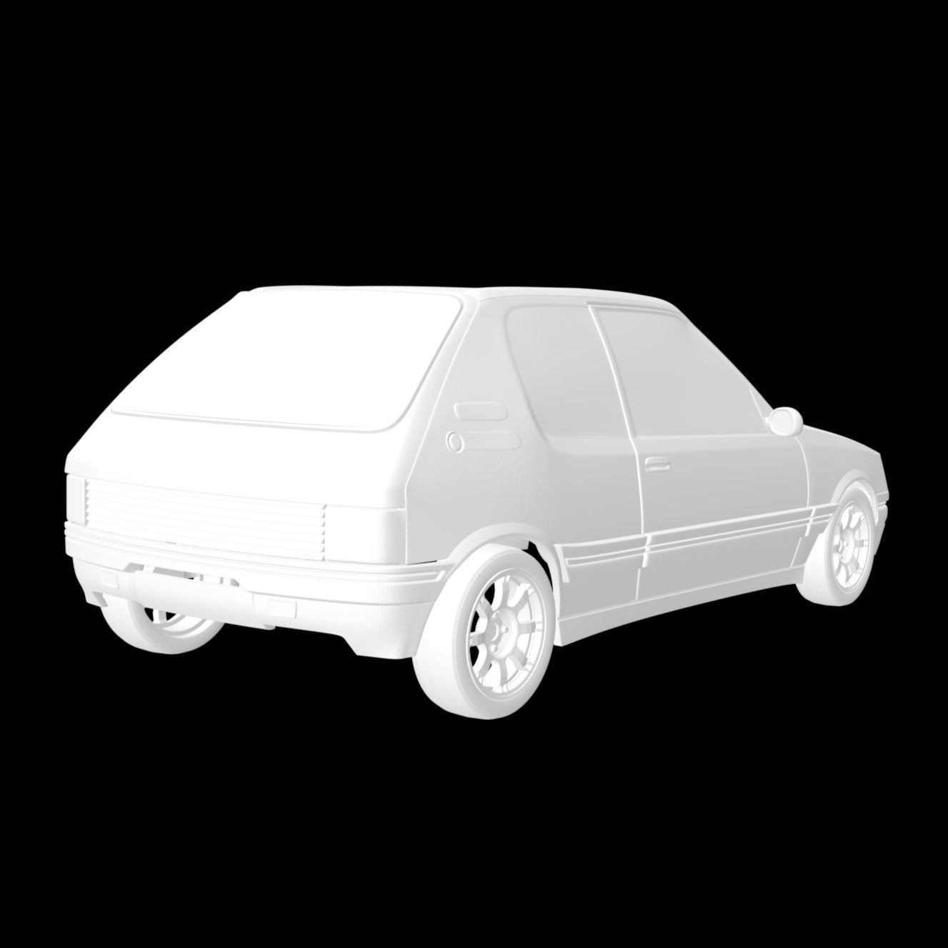 Peugeot 205 GTI 3D print model_4