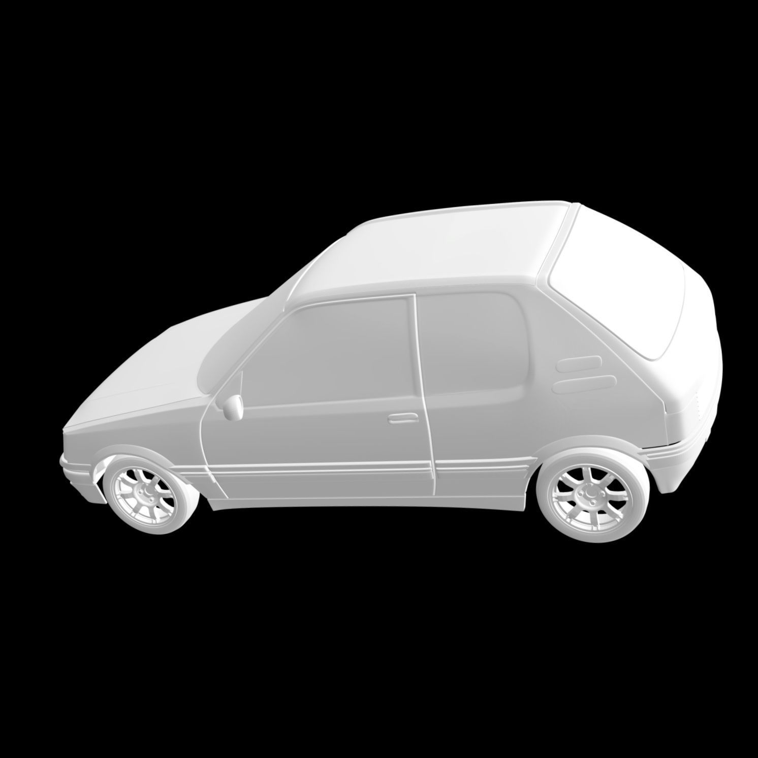 Peugeot 205 GTI 3D print model_2