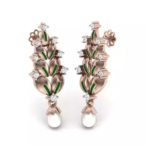 Petal Pearl Earring 3D print model