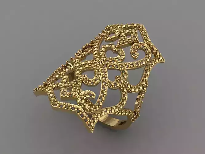 Vintage Womens Diamond Ring Women Rings 3dmodels 3D print model