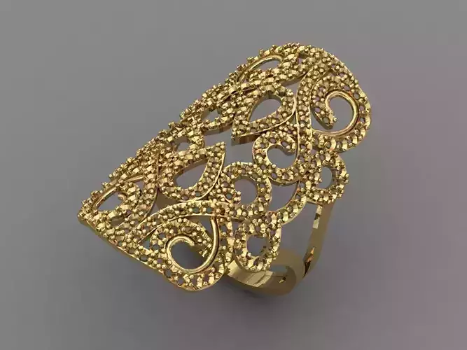 Vintage Womens Diamond Ring Women Rings 3dmodels 3D print model