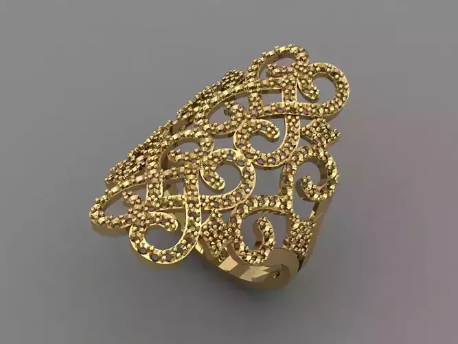 Vintage Womens Diamond Ring Women Rings 3dmodels 3D print model
