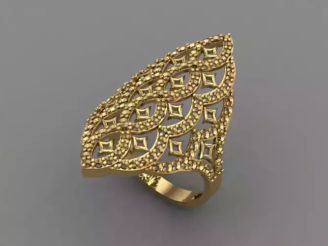 Vintage Womens Diamond Ring Women Rings 3dmodels 3D print model
